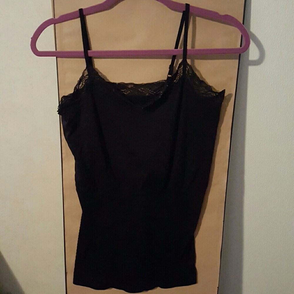 Black laced tank top